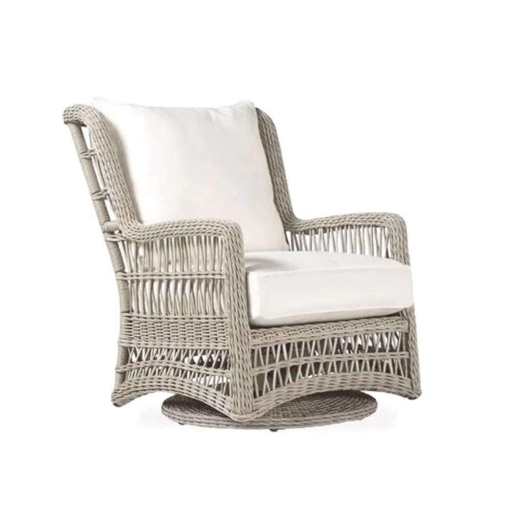 Mackinac Wicker Outdoor Swivel Glider Chair - High Back