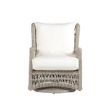 Mackinac Wicker Outdoor Swivel Glider Lounge Chair - High Back Outdoor Accent Chairs LOOMLAN By Lloyd Flanders