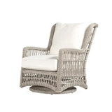 Mackinac Wicker Outdoor Swivel Glider Lounge Chair - High Back Outdoor Accent Chairs LOOMLAN By Lloyd Flanders