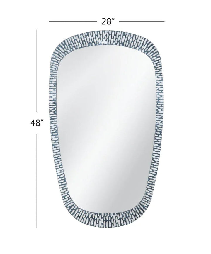 Maddox Modern Grey Resin Wall Mirror - LOOMLAN - Bassett Mirror - Wall Mirrors