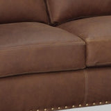 Made In the USA 90" Top Grain Leather Sofa Modern Hartford Sofas & Loveseats LOOMLAN By Uptown Sebastian