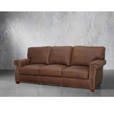 Made In the USA 90" Top Grain Leather Sofa Modern Hartford Sofas & Loveseats LOOMLAN By Uptown Sebastian