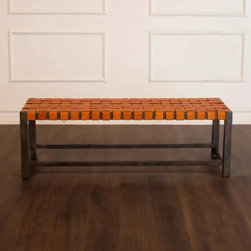 Madeira Leather Long Bedroom Bench