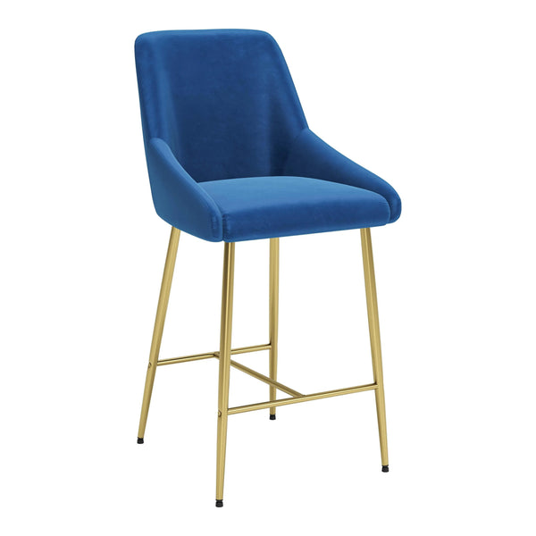 Madelaine Counter Chair Navy Counter Stools LOOMLAN By Zuo Modern