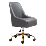 Madelaine Office Chair Gray Office Chairs LOOMLAN By Zuo Modern
