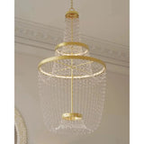 Mademoiselle Wrought Iron Framed Gold Chandelier