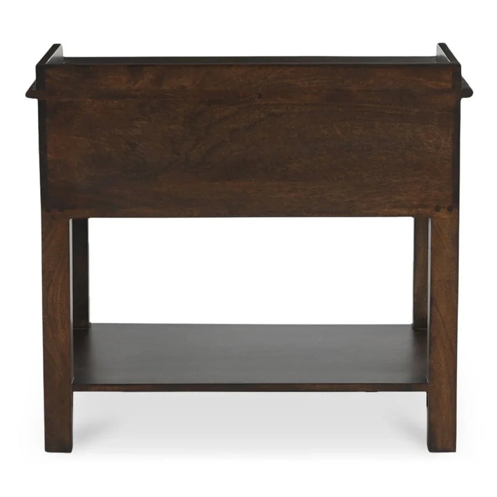 Maeve Brown Mango Wood Soft Close Drawer Nightstand - LOOMLAN - Moe's Home - Nightstands