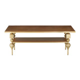 Maeve Sophisticated Brass Cocktail Table-Coffee Tables-Currey & Co-LOOMLAN