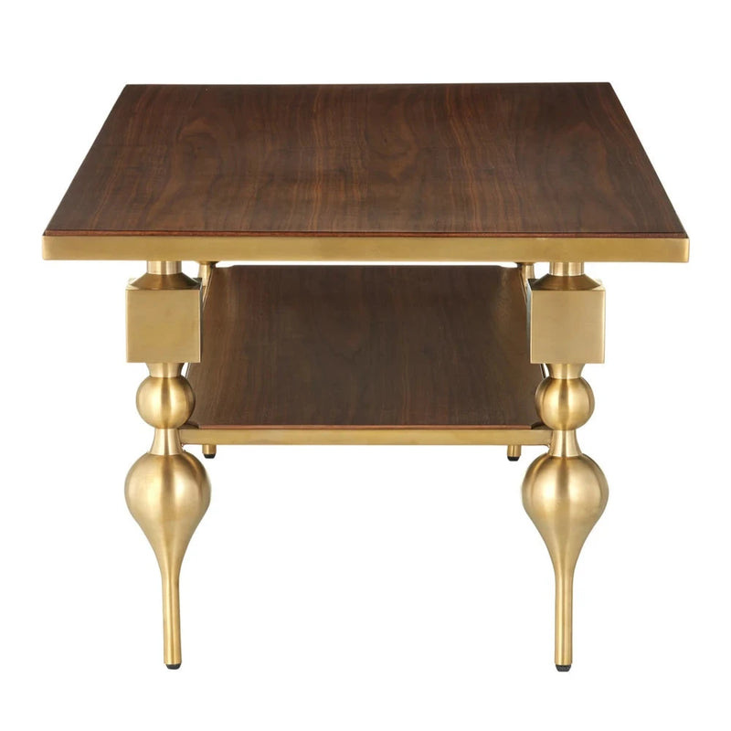 Maeve Sophisticated Brass Cocktail Table-Coffee Tables-Currey & Co-LOOMLAN