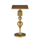 Maeve Brushed Brass Accent Table