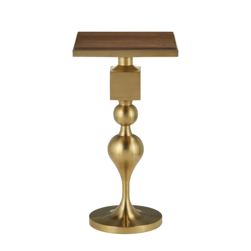 Maeve Brushed Brass Accent Table