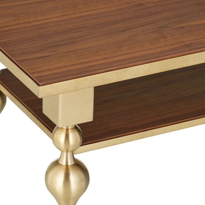 Maeve Sophisticated Brass Cocktail Table