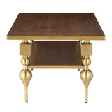 Maeve Sophisticated Brass Cocktail Table