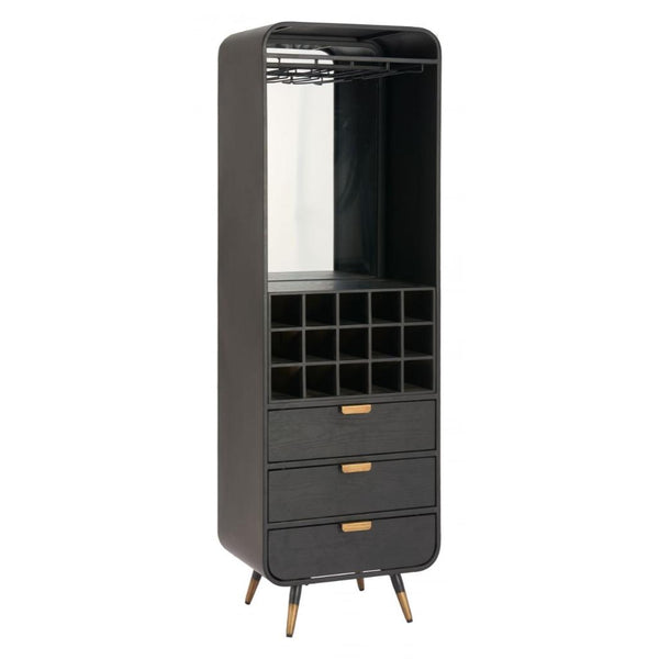 Magara Wooden Black Bar Cabinet