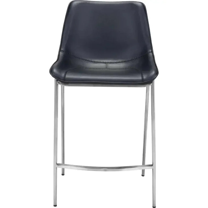 Magnus Counter Stool Set Black & Silver - LOOMLAN - Zuo Modern - Counter Stools