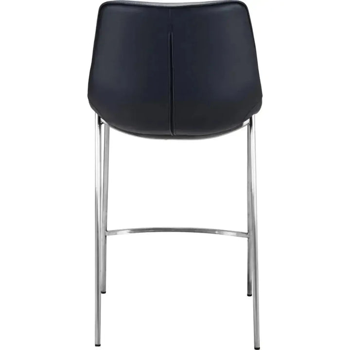 Magnus Counter Stool Set Black & Silver - LOOMLAN - Zuo Modern - Counter Stools