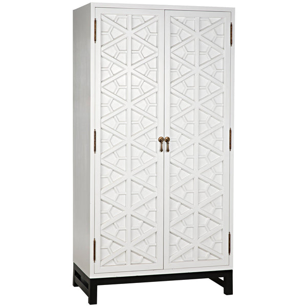Maharadscha Wood and Steel White Small Hutch-Etageres-Noir-LOOMLAN