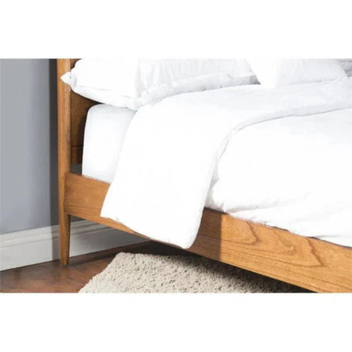 Mahogany Wood Eastern King Panel Bed Frame - LOOMLAN - Sunny D - Beds