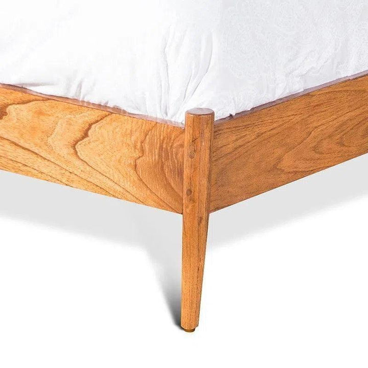 Mahogany Wood Eastern King Panel Bed Frame - LOOMLAN - Sunny D - Beds
