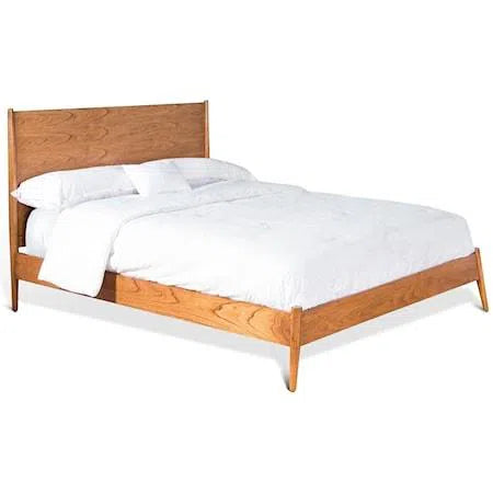 Mahogany Wood Eastern King Panel Bed Frame Beds LOOMLAN By Sunny D