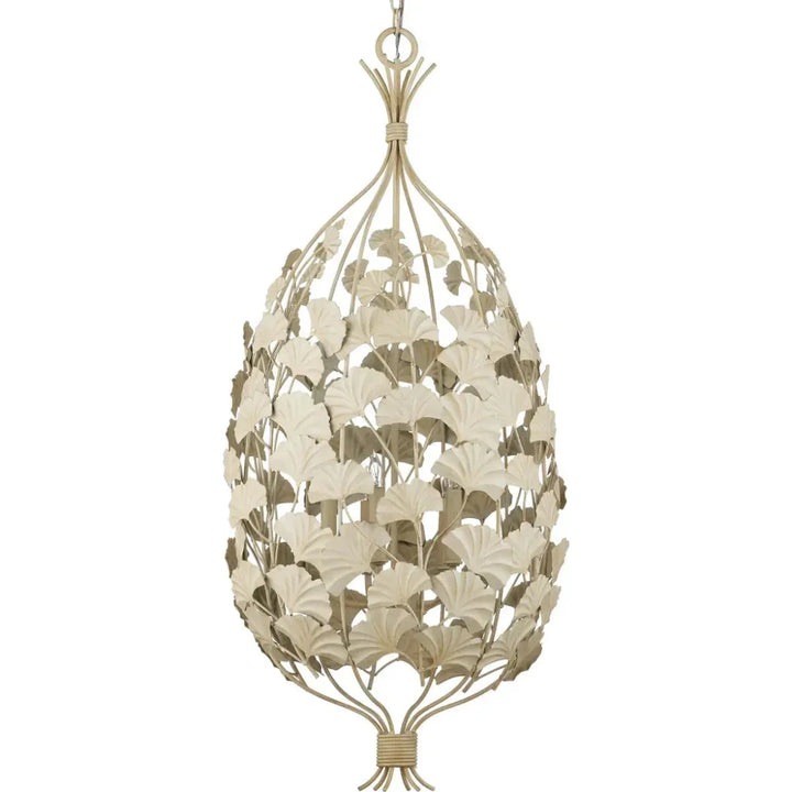 Maidenhair Cream Chandelier - LOOMLAN - Currey & Co - Chandeliers
