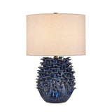 Maitake Hand Ceramic Wonder Blue Table Lamp-Table Lamps-Currey & Co-LOOMLAN