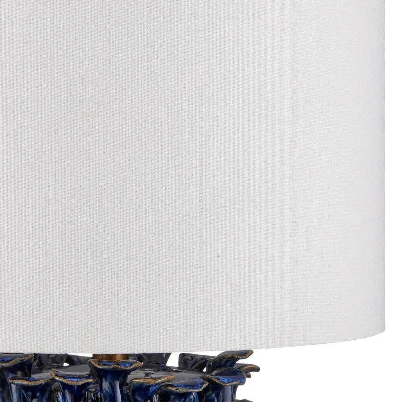 Maitake Hand Ceramic Wonder Blue Table Lamp-Table Lamps-Currey & Co-LOOMLAN