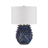 Maitake Dark Handcrafted Ceramic Wonder Blue Table Lamp