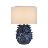 Maitake Dark Handcrafted Ceramic Wonder Blue Table Lamp