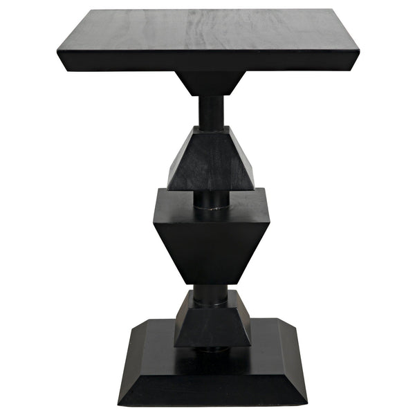 Majesty Side Table, Hand Rubbed Black-Side Tables-Noir-LOOMLAN