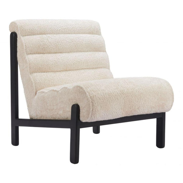 Maki Shearling Fabric Accent Chair