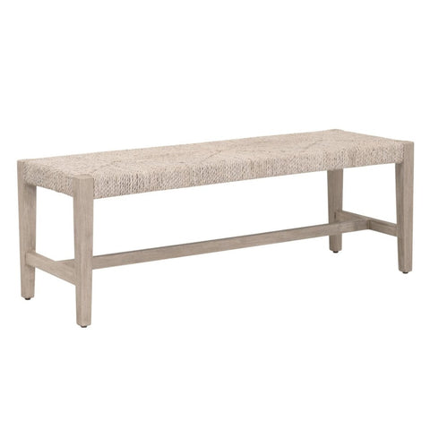 Malay 52" Natural Abaca Rope Warp Dining Bench