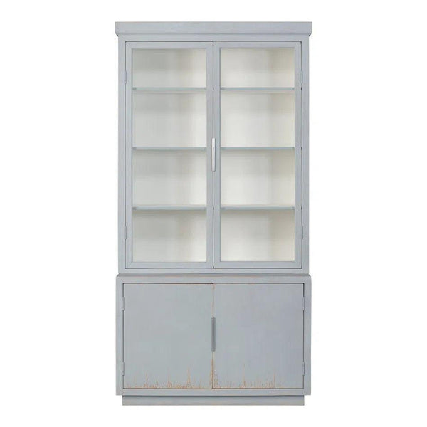 Maldives 2 Glass Doors Bookcase Eros Blue