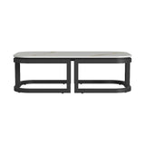 Malibu Aluminum Framed Outdoor Coffee Table-Outdoor Coffee Tables-Sunset West-LOOMLAN