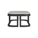 Malibu Aluminum Framed Outdoor Coffee Table-Outdoor Coffee Tables-Sunset West-LOOMLAN