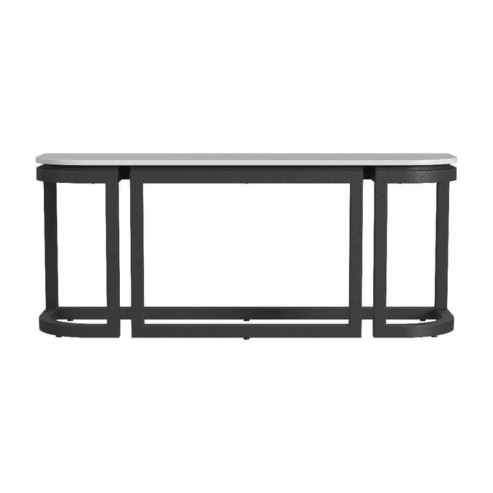 Malibu Aluminum Framed Outdoor Console Table-Outdoor Console Tables-Sunset West-LOOMLAN