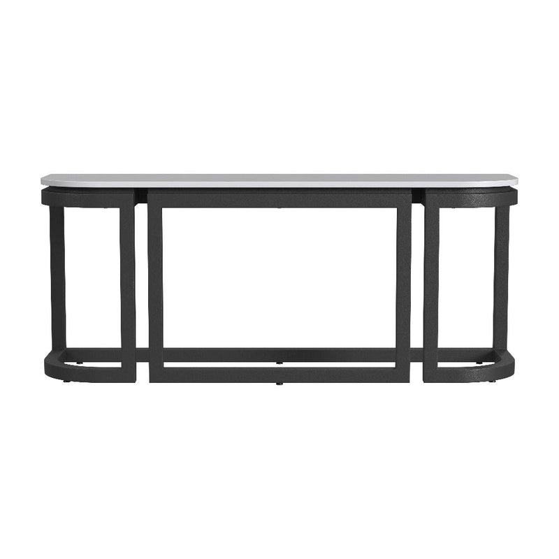 Malibu Aluminum Framed Outdoor Console Table-Outdoor Console Tables-Sunset West-LOOMLAN