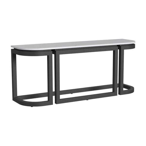 Sunset West-Malibu Aluminum Framed Outdoor Console Table-Outdoor Console Tables-LOOMLAN