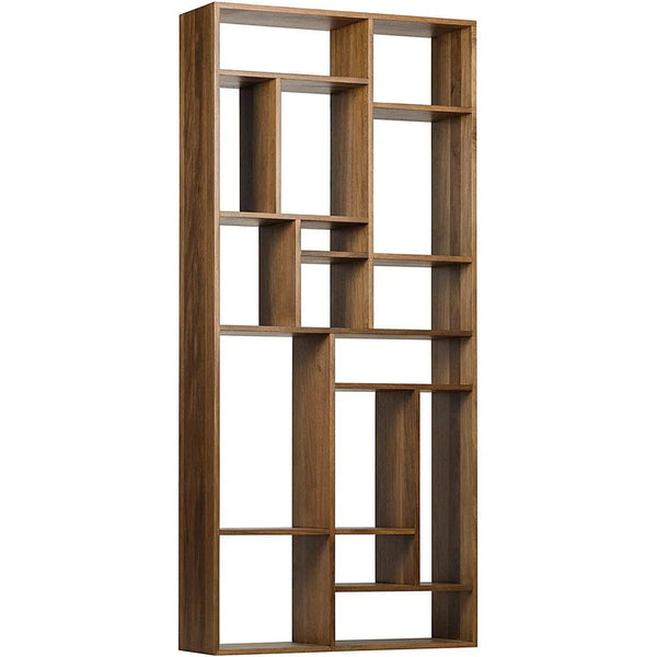 Malic Natural Wood Vertical Shelf-Wall Shelves & Ledgers-Noir-LOOMLAN