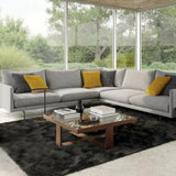 Maltino Dark Grey - Brown Shag Area Rug