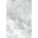 Maltino White Solid Handmade Shag Area Rug