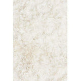 Maltino White Solid Handmade Shag Area Rug