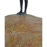 Man on Rock Bronze Minimalist Design Sculpture