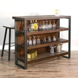 Mancave Game Room Wood Home Bar Island Serving Station