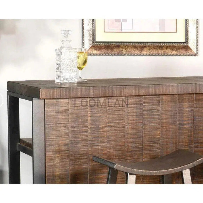 Mancave Game Room Wood Home Bar Island Serving Station