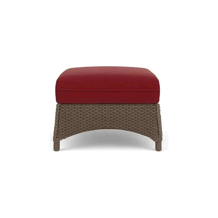 Mandalay Ottoman Premium Wicker Furniture-Outdoor Ottomans-Lloyd Flanders-LOOMLAN