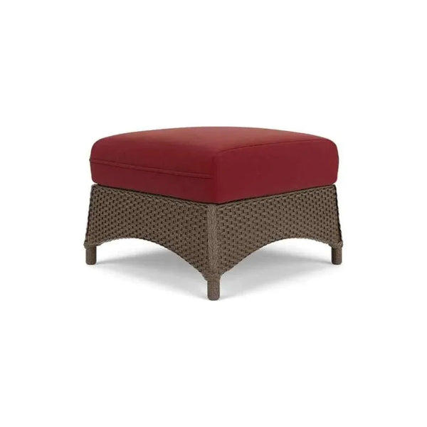 Mandalay Ottoman Premium Wicker Furniture-Outdoor Ottomans-Lloyd Flanders-LOOMLAN