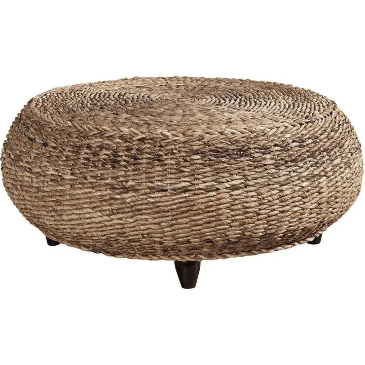 Mandalay Wood Framed Ottoman - LOOMLAN - Furniture Classics - Ottomans