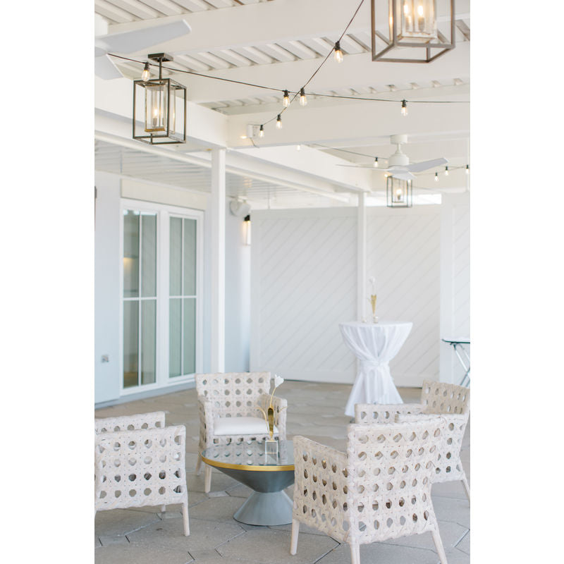 Mandaue Whitewash Rattan Frame Bistro Chair-Club Chairs-Wildwood-LOOMLAN