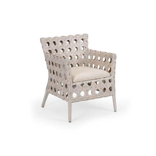 Mandaue Whitewash Rattan Frame Bistro Chair-Club Chairs-Wildwood-LOOMLAN